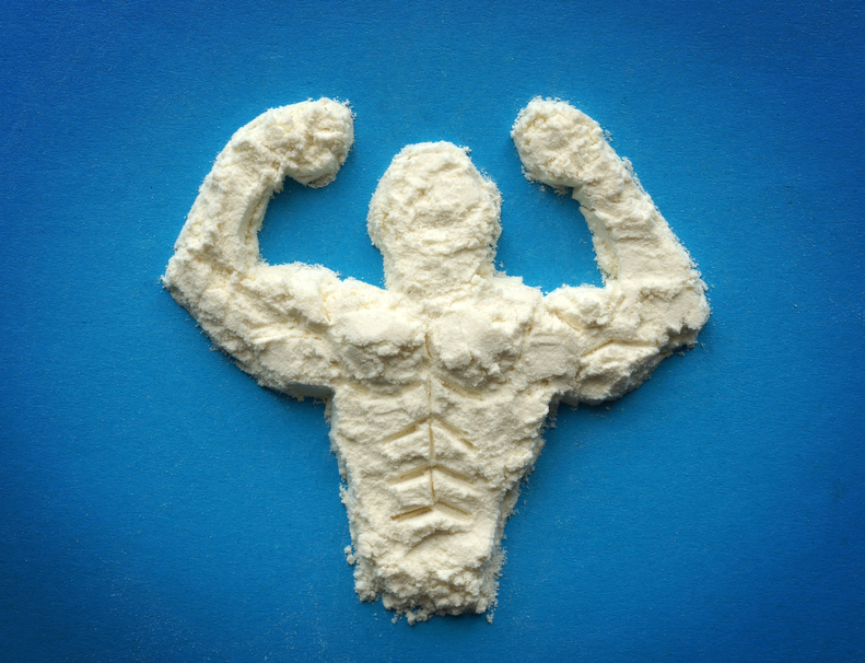 build muscle with protein supplements