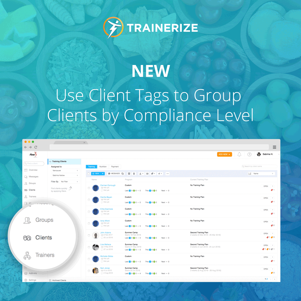 Use Client Tags to Group Clients by Compliance Levels in Trainerize