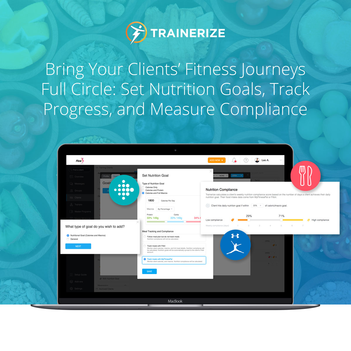 Trainerize Upgrade: Set Nutrition Goals, Track Progress, and Monitor Compliance
