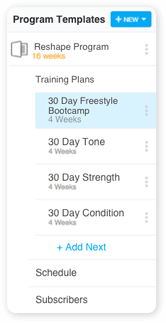 trainerize personal training software for fitness professionals exercise programme template