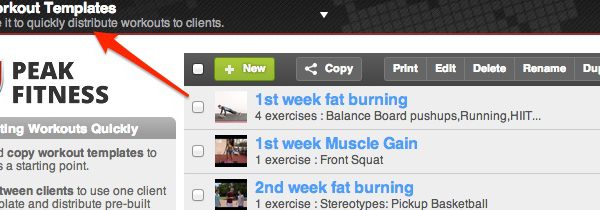 workout templates