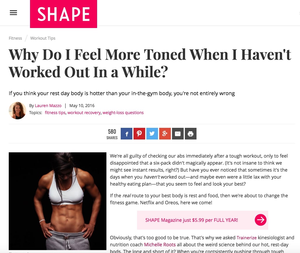 Trainerize featured in Shape Magazine