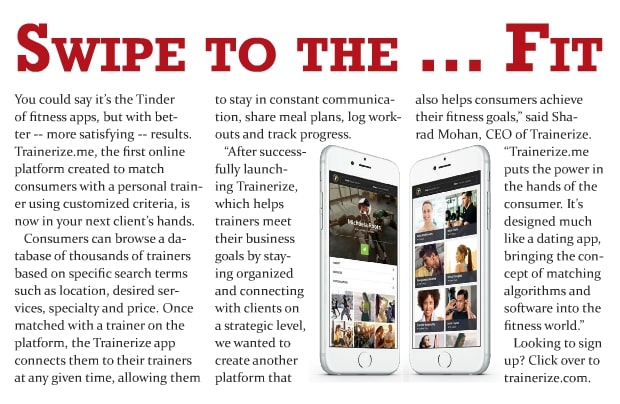The Trainerize App is Featured in Fitness Trainer Magazine