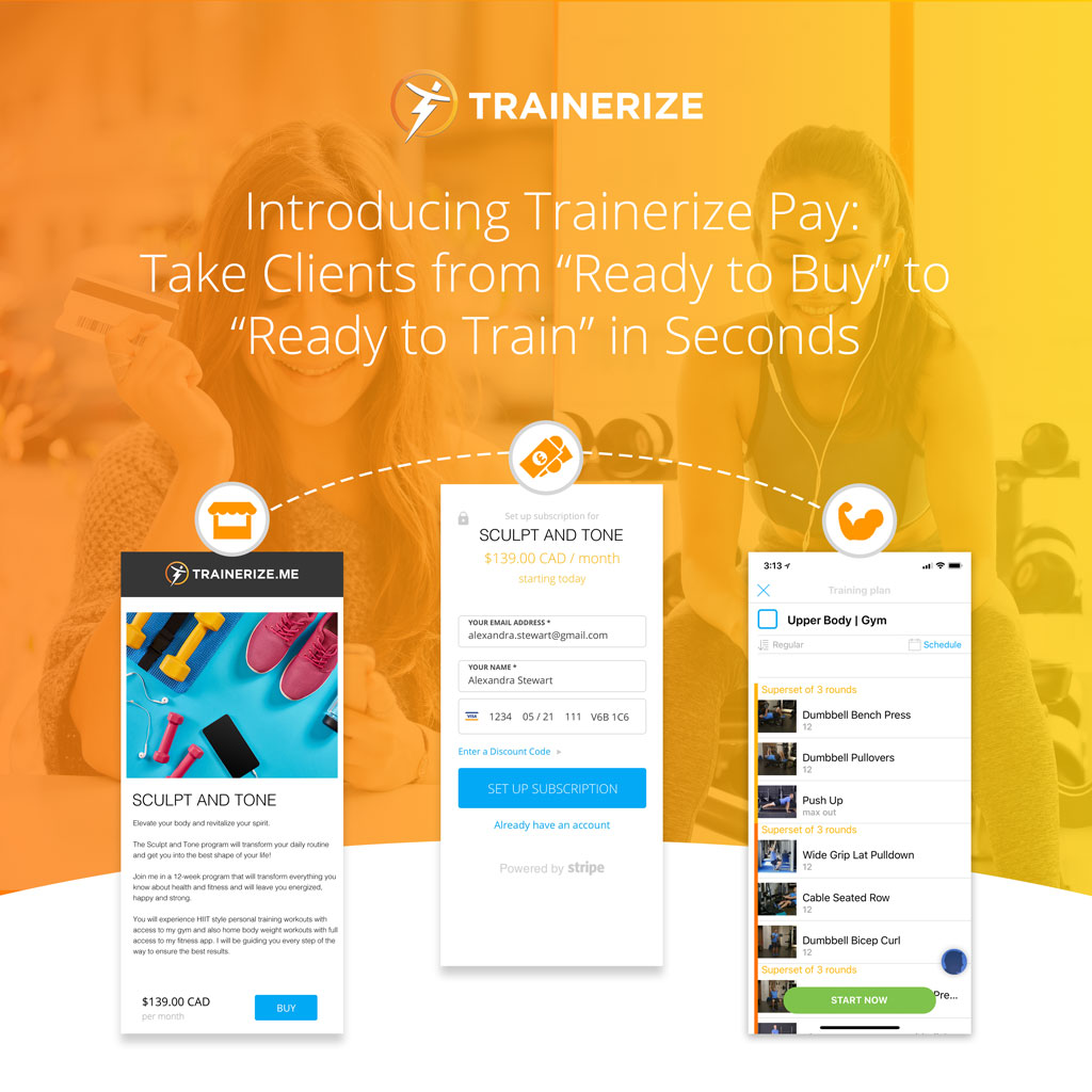 Introducing Trainerize Pay: Take Clients from “Ready to Buy” to “Ready to Train” in Seconds