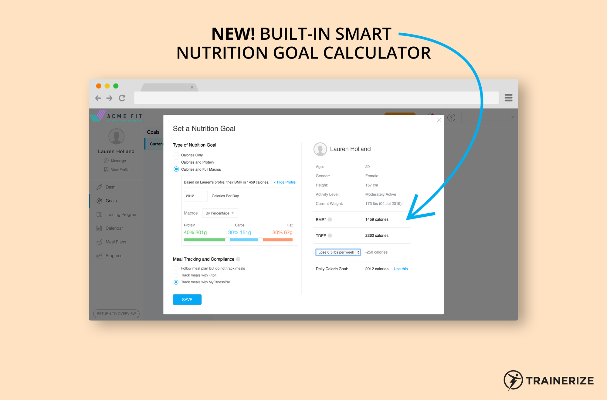 Calories shop goal calculator