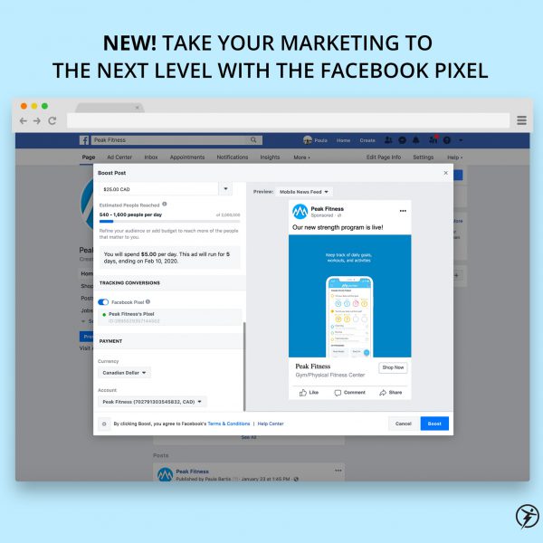 New in Trainerize Pay: Facebook Pixel