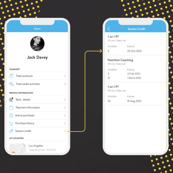 View Session Credits