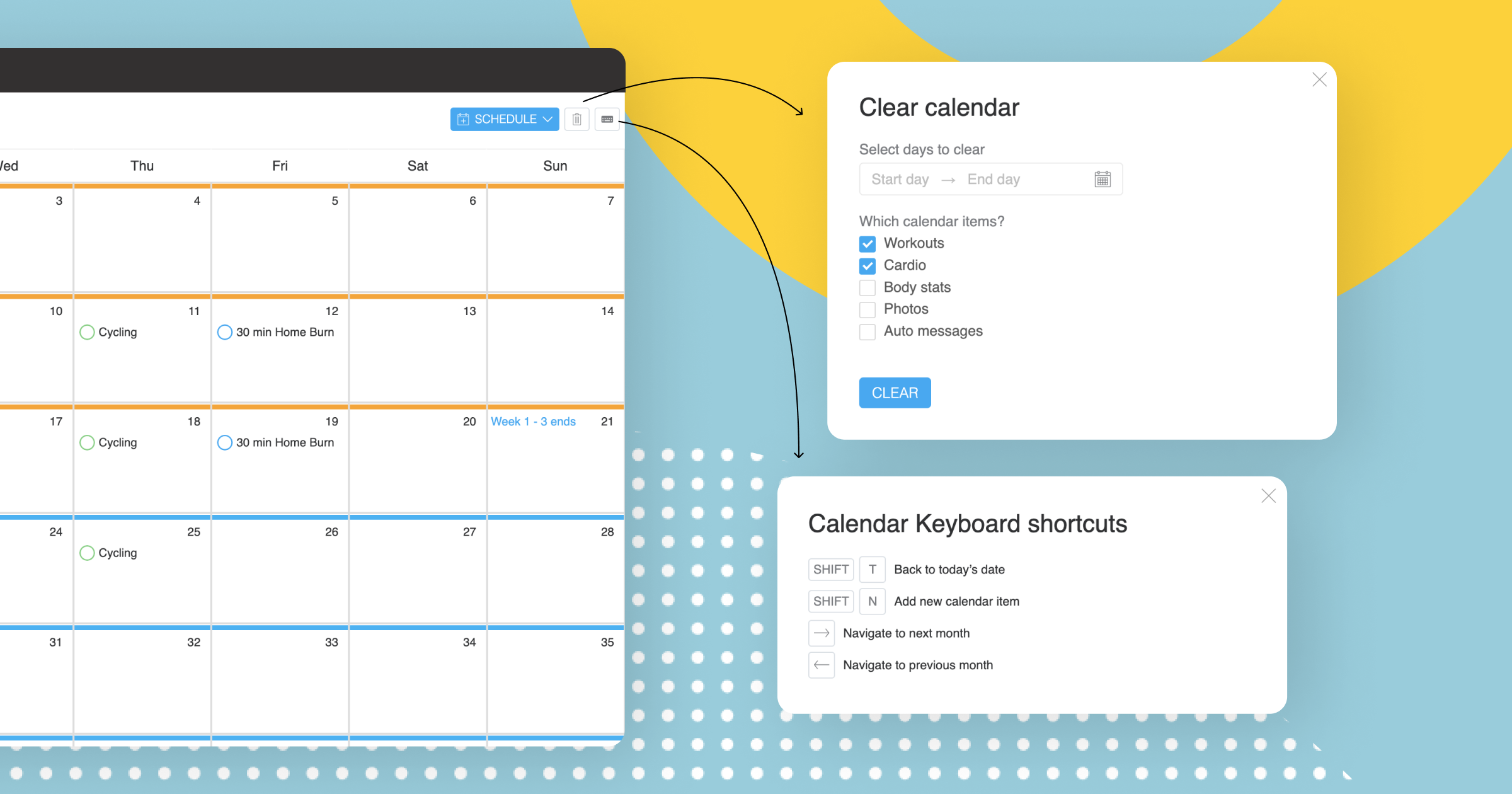 Clear master program and keyboard shortcuts