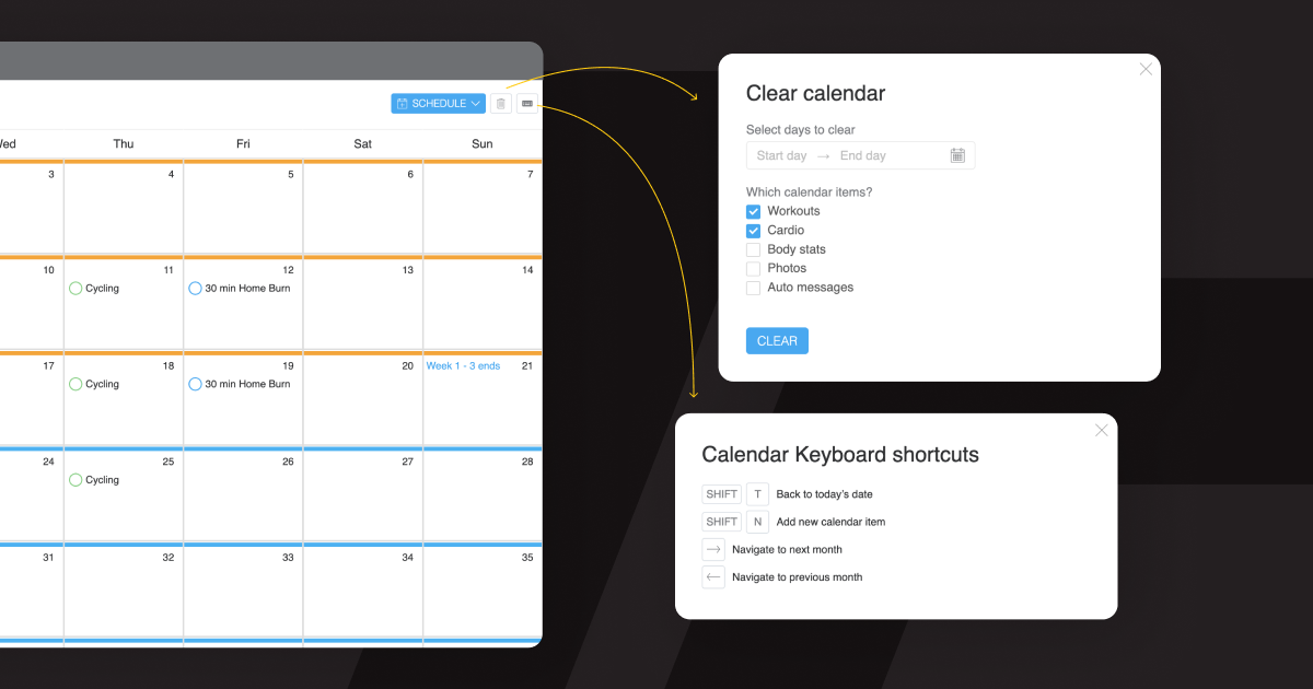 Clear master program and keyboard shortcuts