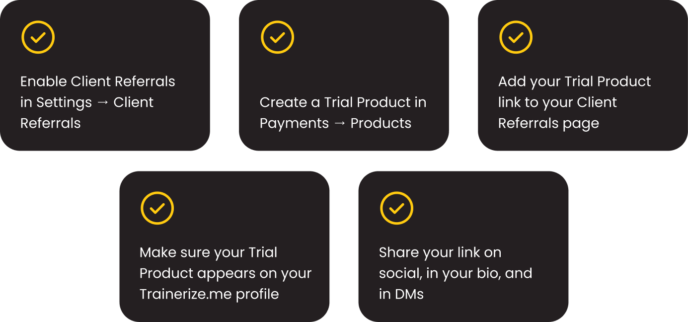 How to get your trials work - steps!